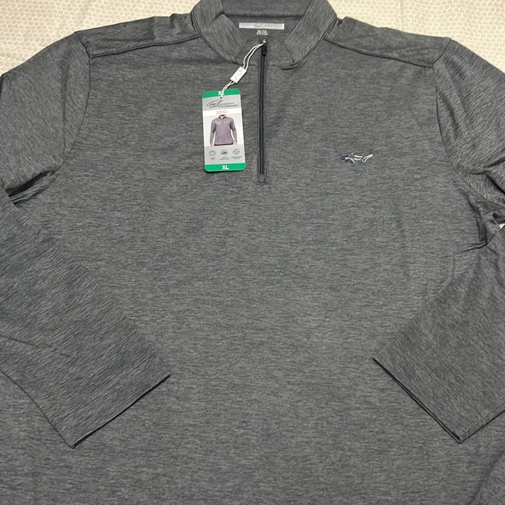 NWT Greg Norman Men’s Active Shirt Quarter Zip Gray size XL